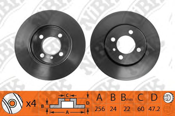 Купить запчасть NIBK - RN1324 Диск тормозной передний CHEVROLET LACETTI/EPICA/REZZO RN1324