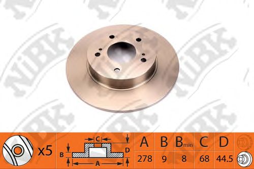 Купить запчасть NIBK - RN1363 Диск тормозной NISSAN MAXIMA QX 95- RN1363