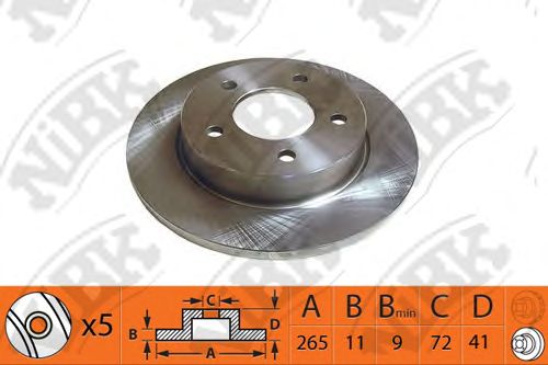 Купить запчасть NIBK - RN1369 Диск тормозной зад MAZDA 3 Saloon (BK) 1.6 02.2004 - 06.2009 <=> MAZDA 3 Saloon (BL) 1.6 MZR 02.2009 - 09.2014 <=> MAZDA 3 (BK) 1.6 10.2003 - 06.2009