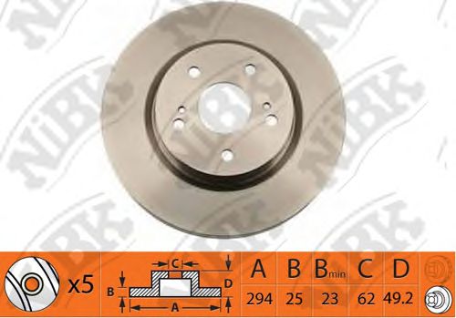 Купить запчасть NIBK - RN1371 Диск тормозной SUZUKI GRAND VITARA 05- передний RN1371