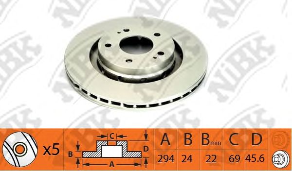 Купить запчасть NIBK - RN1403 / RN1403V Диск тормозной перед MITSUBISHI OUTLANDER III (GG_W, GF_W, ZJ) 2.0 (GF2W) 10.2012 - <=> MITSUBISHI OUTLANDER II (CW_W) 2.4 4WD (CW5W) 09.2007 - 11.2012 <=> MITSUBISHI OUTLANDER II (CW_W) 2.0 11.2006 - 11.2012