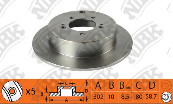Купить запчасть NIBK - RN1404 Диск тормозной зад MITSUBISHI OUTLANDER II (CW_W) 2.4 4WD (CW5W) 09.2007 - 11.2012 <=> MITSUBISHI OUTLANDER II (CW_W) 3.0 4WD (CW6W) 11.2006 - 11.2012 <=> PEUGEOT 4007 (GP_) 2.4 16V 01.2008 -