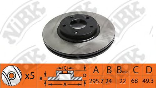 Купить запчасть NIBK - RN1417 Диск тормозной NISSAN TEANA 2003-2008 RN1417
