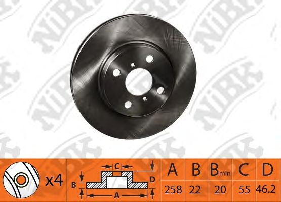 Купить запчасть NIBK - RN1436 / RN1436V Диск тормозной перед TOYOTA YARIS (_P9_) 1.3 VVT-i (SCP90_) 08.2005 -  <=> TOYOTA YARIS (_P9_) 1.0 VVT-i (KSP90_) 01.2005 - 11.2011 <=> TOYOTA YARIS (_P9_) 1.33 VVT-i (NSP90_) 11.2008 - 