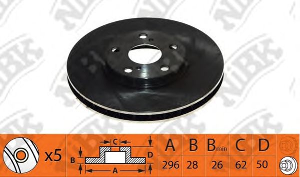 Купить запчасть NIBK - RN1442 Диск тормозной LEXUS RX 2000-2003 RN1442