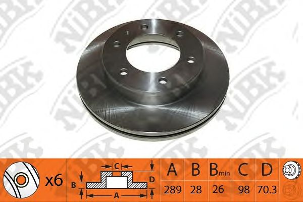 Купить запчасть NIBK - RN1465 Диск тормозной FORD RANGER 05-/MAZDA B-SERIE 99-/BT-50 06- RN1465