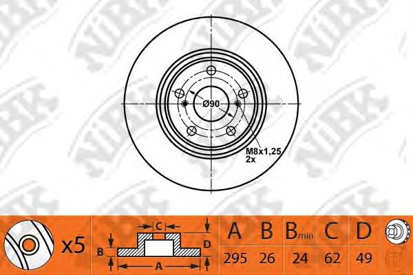 Купить запчасть NIBK - RN1471 Диск тормозной TOYOTA VERSO 2009 RN1471