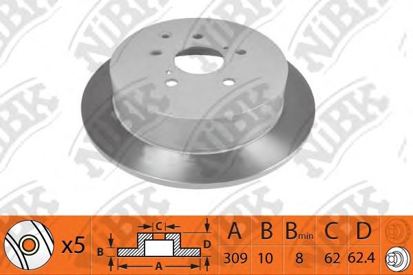 Купить запчасть NIBK - RN1473 Диск тормозной LEXUS RX 2008-2015 RN1473
