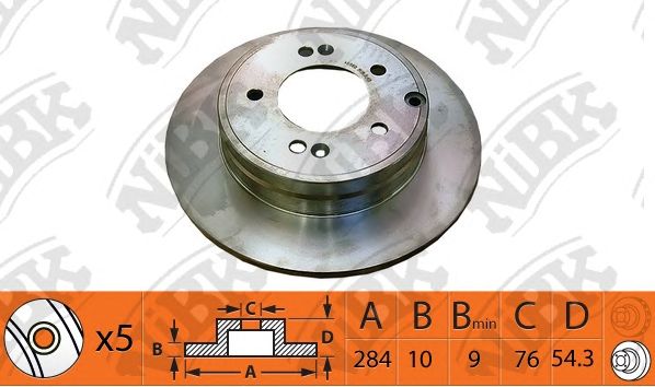 Купить запчасть NIBK - RN1476 Диск тормозной HYUNDAI SONATA 2006-2010 RN1476