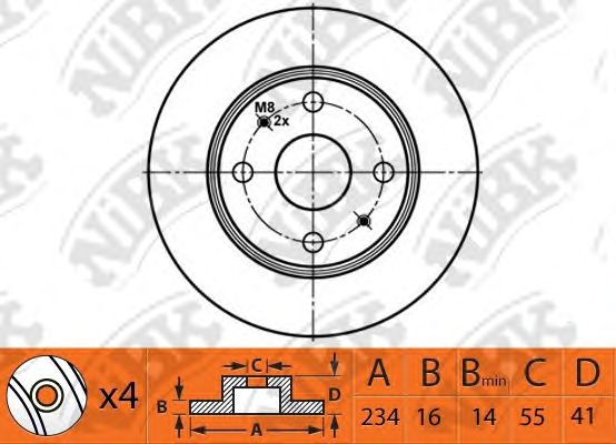 Купить запчасть NIBK - RN1481 Диск тормозной TOYOTA PASSO 2005-2010 RN1481