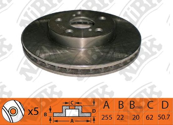 Купить запчасть NIBK - RN1499 / RN1499V Диск тормозной перед Mark/Chas/Cresta 92-01 1,8(4SFE),2,0(1GFE)