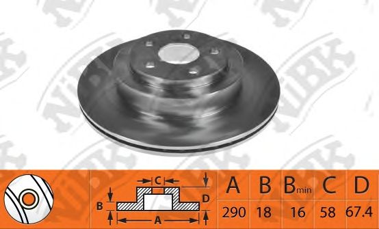 Купить запчасть NIBK - RN1508 Диск тормозной SUBARU IMPREZA 00-/LEGACY 03-/OUTBACK 03-09 RN1508