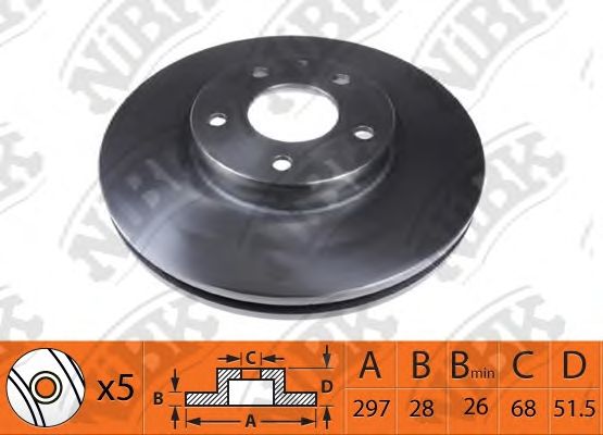 Купить запчасть NIBK - RN1516 / RN1516V Диск тормозной перед MAZDA CX-5 (KE, GH) 2.5 AWD 02.2015 - 02.2017 <=> MAZDA 6 Saloon (GJ, GL) 2.5 01.2013 - <=> MAZDA CX-5 (KE, GH) 2.2 D AWD 04.2012 - 02.2017