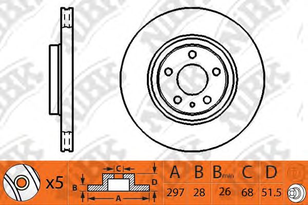 Купить запчасть NIBK - RN1517 Диск тормозной MAZDA CX-5 2012 RN1517