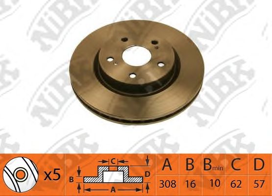 Купить запчасть NIBK - RN1522 Диск тормозной SUZUKI GRAND VITARA 2005-2015 RN1522