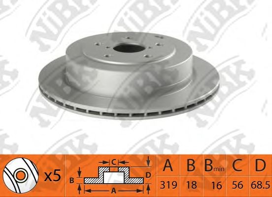 Купить запчасть NIBK - RN1528 Диск тормозной SUBARU TRIBECA 3.6 2007 RN1528