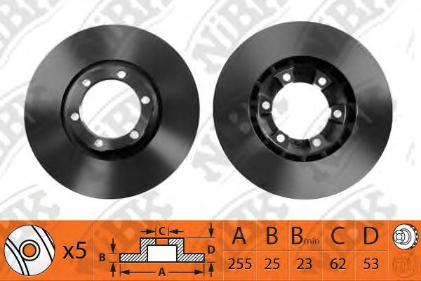 Купить запчасть NIBK - RN1532 Диск тормозной TOYOTA PREVIA 2.4 90-00/DODGE CARAVAN 00- RN1532