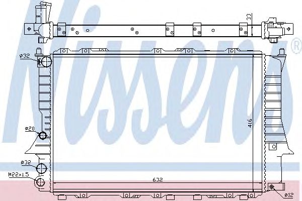 Купить запчасть NISSENS - 60457 Радиатор AUDI 100, A6 (C4) MT 60457