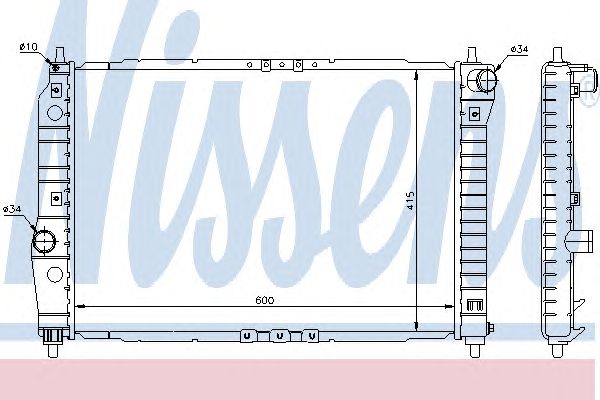 Купить запчасть NISSENS - 61645 Радиатор CHEVROLET AVEO 1.4 MT 61645