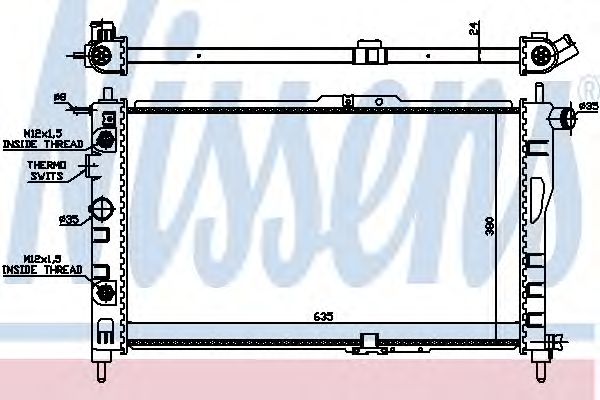 Купить запчасть NISSENS - 616521 Радиатор DAEWOO NEXIA 616521
