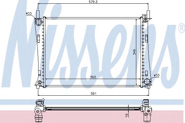 Купить запчасть NISSENS - 62028A Радиатор FORD FIESTA V, FUSION MT 62028A