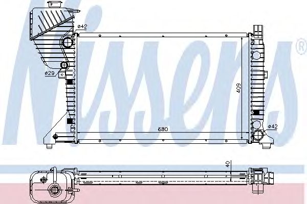 Купить запчасть NISSENS - 62519A Радиатор MERCEDES SPRINTER (901-904) МКПП 62519A