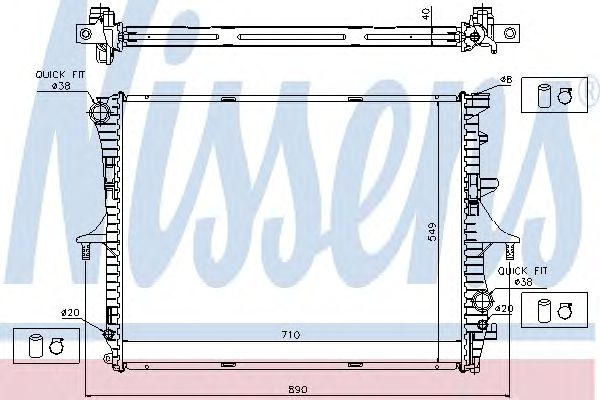 Купить запчасть NISSENS - 65276A Радиатор AUDI Q7 (4L), VW TOUAREG (7L_) 3.0-4.2 65276A