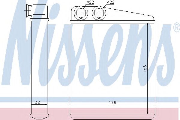 Купить запчасть NISSENS - 70228 Радиатор печки VW PASSAT (3C_, 36_), SKODA OCTAVIA (1Z_) 70228