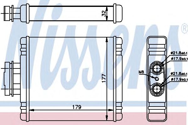 Купить запчасть NISSENS - 73654 Радиатор печки SKODA FABIA II, ROOMSTER, VW POLO SEDAN 73654