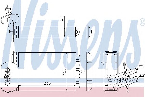 Купить запчасть NISSENS - 73977 Радиатор печки VW TRANSPORTER IV 73977
