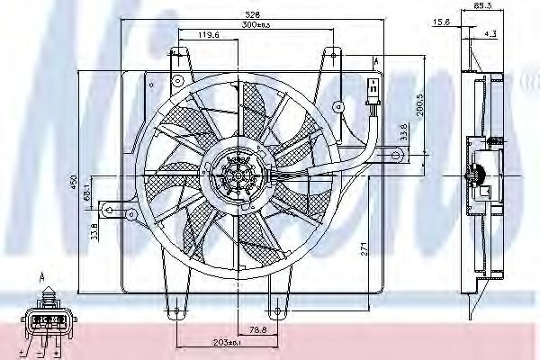 Купить запчасть NISSENS - 85289 Вентилятор двигателя CHRYSLER PT CRUISER 1.6-2.4 85289