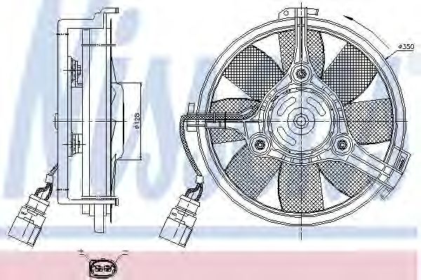 Купить запчасть NISSENS - 85547 Вентилятор двигателя AUDI A6 (C5), A8 (4D2, 4D8), VW PASSAT (3B3, 3B6) AT 85547
