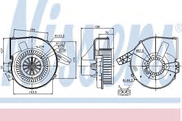 Купить запчасть NISSENS - 87028 Вентилятор салона SKODA FABIA I-II. VW POLO (9N_), POLO SEDAN 11/10- 87028