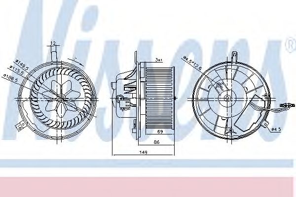 Купить запчасть NISSENS - 87032 Вентилятор салона SKODA OCTAVIA (1Z), VW PASSAT (3C_, 36_) +авто AC 87032