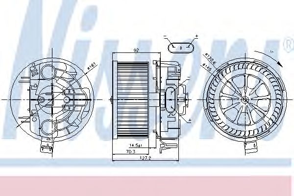 Купить запчасть NISSENS - 87043 Вентилятор салона RENAULT MEGANE LHD 02- 87043