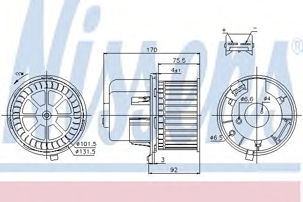 Купить запчасть NISSENS - 87061 Вентилятор салона FORD TRANSIT 00-, 06- (-AC) 87061
