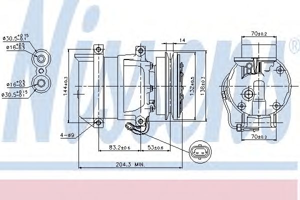 Купить запчасть NISSENS - 89108 Компрессор CHEVROLET LANOS (для DELPHI) 89108