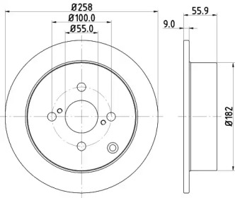 Купить запчасть Nisshinbo - ND1003K Диск тормозной зад TOYOTA COROLLA Saloon (_E12_) 1.6 VVT-i (ZZE121_) 10.2001 - 07.2007 <=> TOYOTA COROLLA (_E12_) 1.6 VVT-i (ZZE121_) 01.2002 - 12.2006