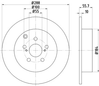 Купить запчасть Nisshinbo - ND1006K Диск тормозной зад TOYOTA WISH MPV (_E1_),WISH MPV (_E2_)