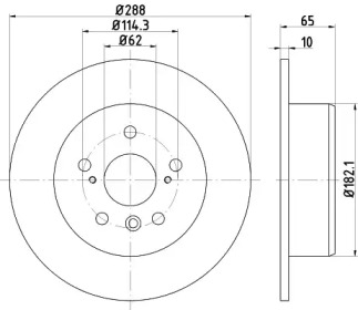 Купить запчасть Nisshinbo - ND1014K Диск тормозной зад TOYOTA CAMRY Saloon (_V3_) 2.4 (ACV30_, ACV36) 11.2001 - 11.2006