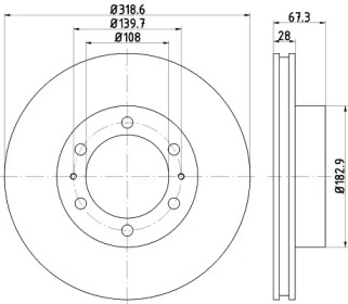 Купить запчасть Nisshinbo - ND1023K Диск тормозной перед TOYOTA HILUX VIII Pickup (_N1_) 2.8 D 4WD (GUN126_) 05.2015 - <=> TOYOTA HILUX VIII Pickup (_N1_) 2.4 D 4WD (GUN125_) 05.2015 -