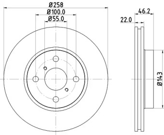 Купить запчасть Nisshinbo - ND1026K Диск тормозной перед TOYOTA YARIS (_P9_) 1.3 VVT-i (SCP90_) 08.2005 - <=> TOYOTA YARIS (_P9_) 1.5 (NCP91_) 11.2005 -