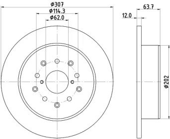 Купить запчасть Nisshinbo - ND1038K Диск тормозной зад LEXUS GS (_S16_) 300 (JZS160_) 08.1997 - 10.2000 <=> LEXUS IS I (_E1_) 200 (GXE10) 04.1999 - 07.2005