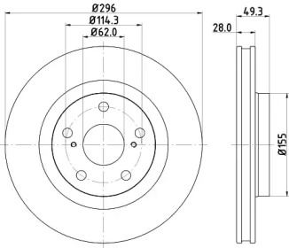 Купить запчасть Nisshinbo - ND1048K Диск тормозной перед/зад TOYOTA RAV 4 IV (_A4_) 2.0 (ZSA42) 12.2012 - <=> TOYOTA CAMRY Saloon (_V5_) 2.5 (ASV50_) 09.2011 -