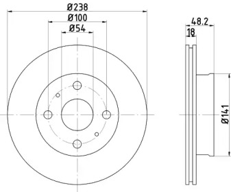 Купить запчасть Nisshinbo - ND1053K Диск тормозной перед TOYOTA COROLLA Compact (_E9_) 1.3 (EE90) 08.1987 - 12.1989 <=> TOYOTA COROLLA (_E9_) 1.3 i (EE90) 08.1987 - 12.1992