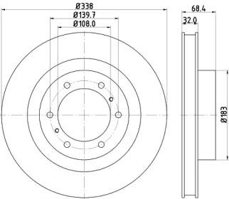 Купить запчасть Nisshinbo - ND1058K Диск тормозной перед TOYOTA LAND CRUISER PRADO (_J15_) 3.0 D-4D (KDJ150_) 08.2009 - <=> TOYOTA LAND CRUISER PRADO (_J15_) 2.8 D-4D (GDJ150_, GDJ155_) 06.2015 -