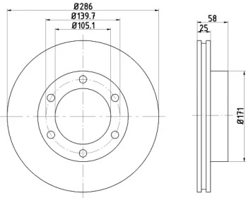 Купить запчасть Nisshinbo - ND1072K Диск тормозной перед TOYOTA LAND CRUISER 80 (_J8_) 4.2 D (HZJ80_) 01.1990 - 12.1997 <=> TOYOTA LAND CRUISER 80 (_J8_) 4.2 TD (HDJ80) 10.1992 - 12.1997