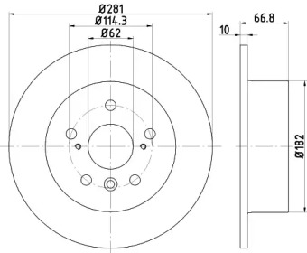 Купить запчасть Nisshinbo - ND1077K Диск тормозной зад TOYOTA CAMRY Saloon (_V5_) 2.5 (ASV50_) 09.2011 - <=> TOYOTA CAMRY Saloon (_V4_) 2.4 (ACV40_) 01.2006 - 09.2011