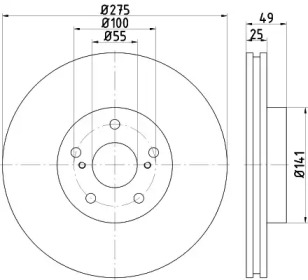 Купить запчасть Nisshinbo - ND1078K Диск тормозной перед TOYOTA CELICA Coupe (_T23_) 1.8 16V VT-i (ZZT230_) 08.1999 - 07.2005 <=> TOYOTA CELICA Coupe (_T23_) 1.8 16V TS (ZZT231_) 08.1999 - 09.2005