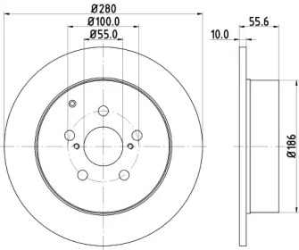 Купить запчасть Nisshinbo - ND1084K Диск тормозной зад TOYOTA AVENSIS Saloon (_T25_) 1.8 (ZZT251_) 04.2003 - 11.2008 <=> TOYOTA AVENSIS Saloon (_T25_) 2.0 (AZT250_) 04.2003 - 11.2008